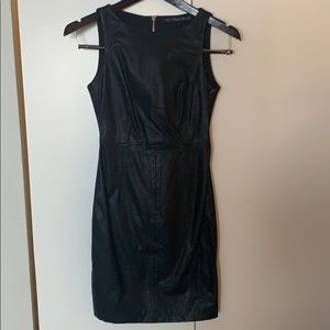 Zara faux leather black dress XS